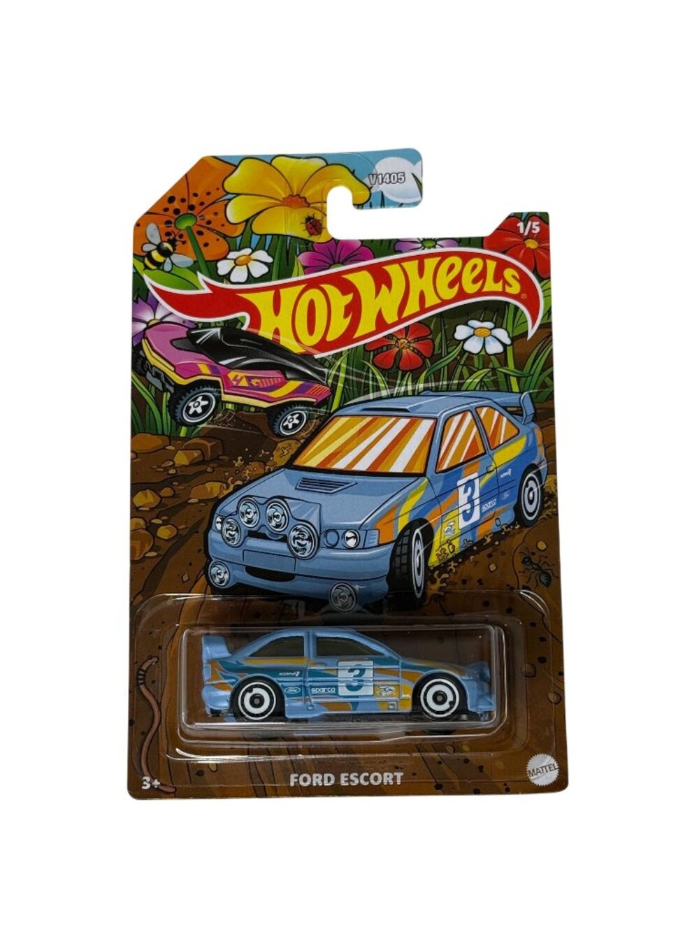 Hot Wheels Ford Escort 1/5 HW Spring Series New on Card Diecast 1/64